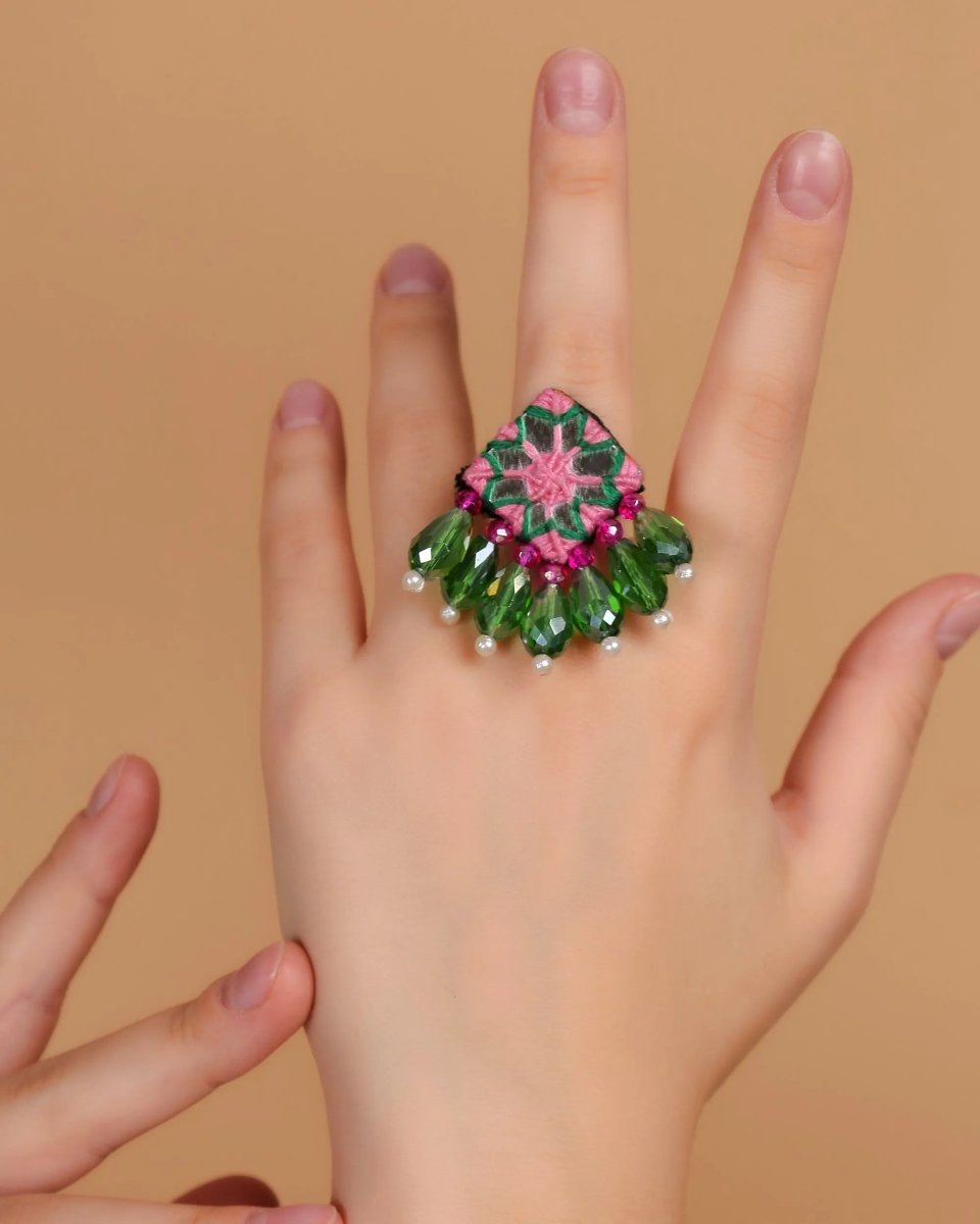 Patalah Mirror Classic Multi Color Handmade Bridal Jewelry (Shaadi Set) - 004 - KHOJ.CITY