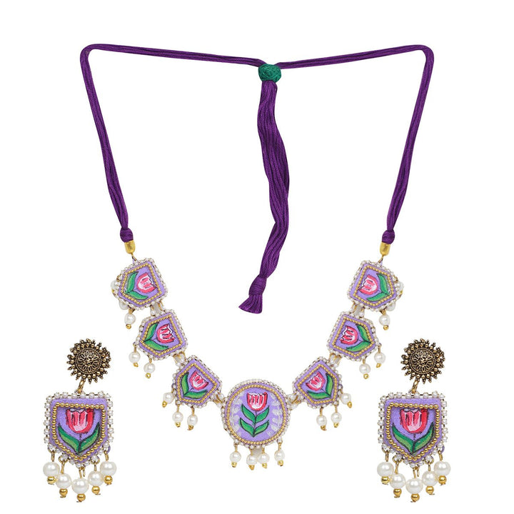 Purply Classic Hand Painted (Choker set) HP-NP