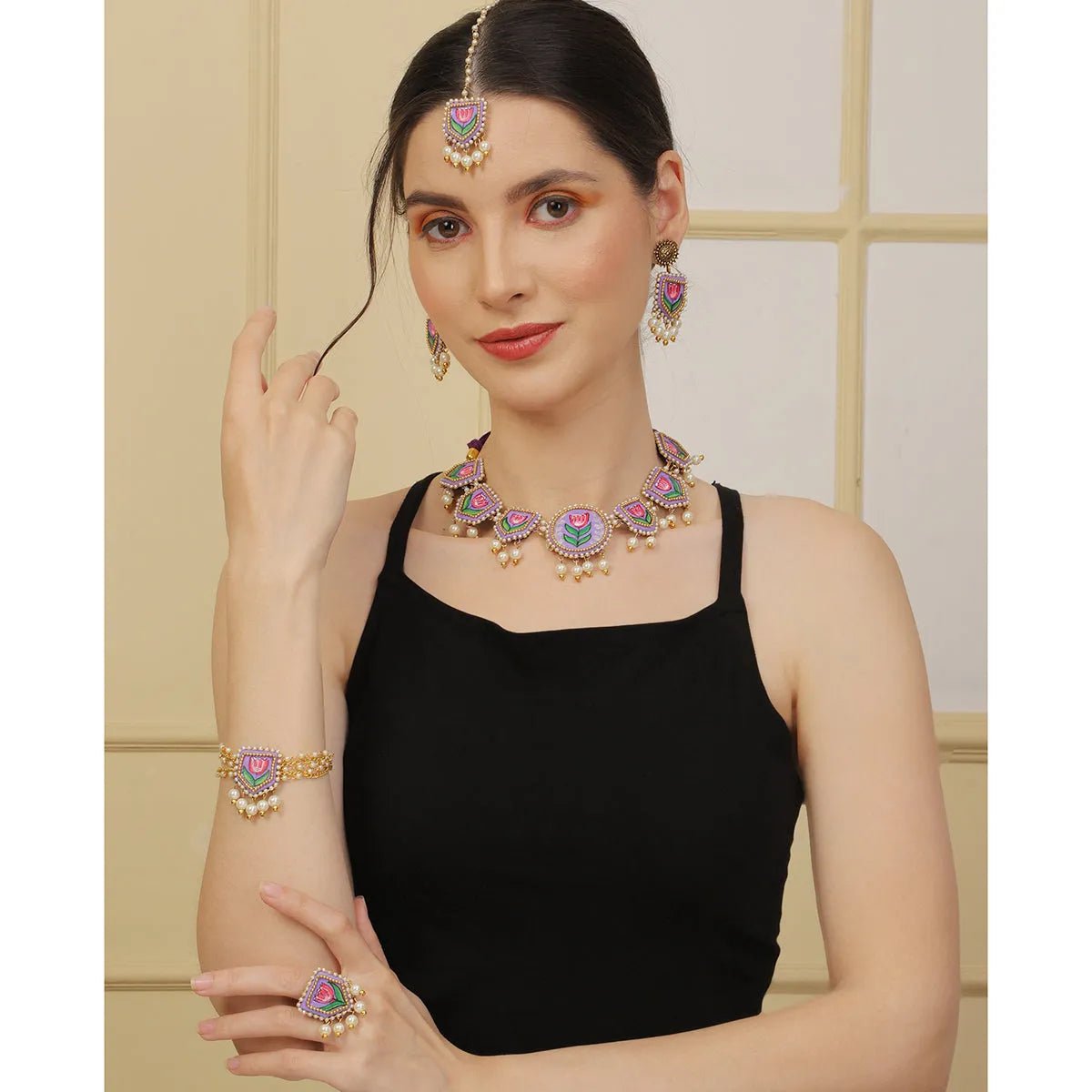 Purply Classic Multi Color Handmade ( Shaadi set) HP - NP - KHOJ.CITY