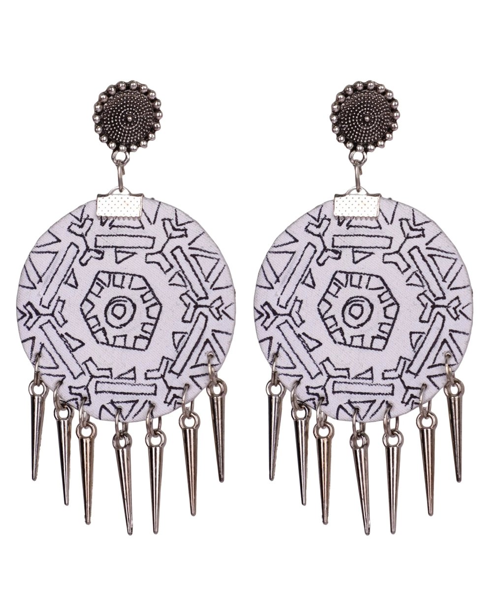 Raas Modern Multi Color Hand Painted Drop (Earrings) HP - ER - 165 - KHOJ.CITY