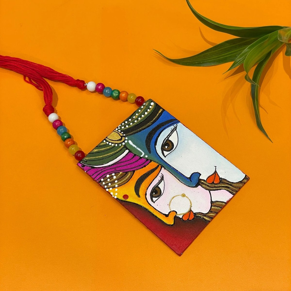 Raasleela Brij Ke Kanha Traditional Multi Color Hand Painted (Necklace) HP - NP - 014 - KHOJ.CITY