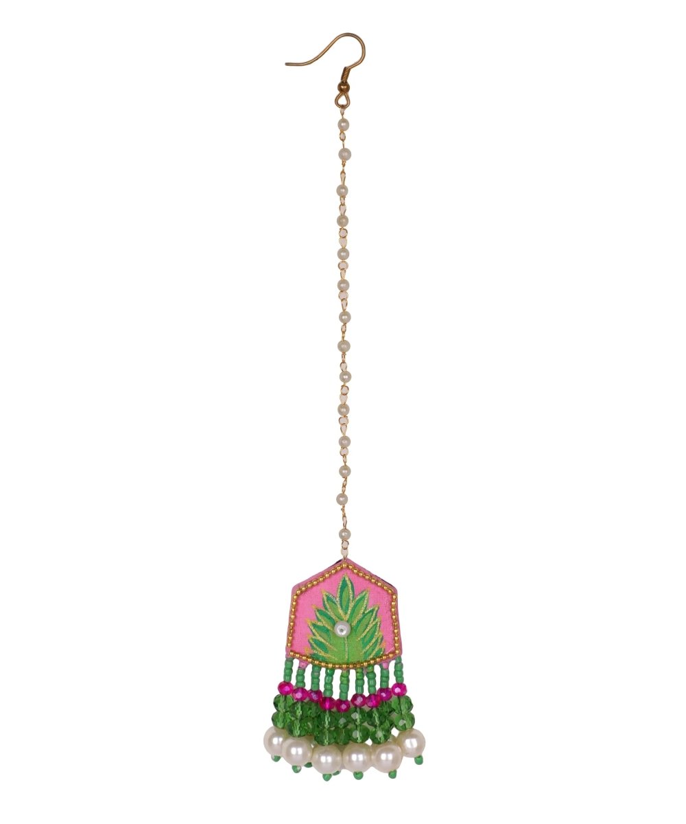 Reni Classic Multi Color Hand Painted Bridal Jewelry (Shaadi Set) - 015 - KHOJ.CITY