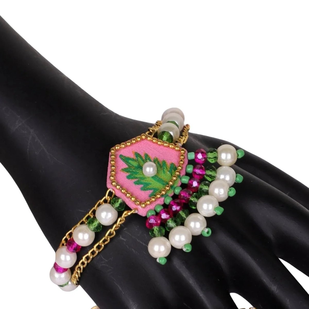 Reni Classic Multi Color Hand Painted Bridal Jewelry (Shaadi Set) - 015 - KHOJ.CITY