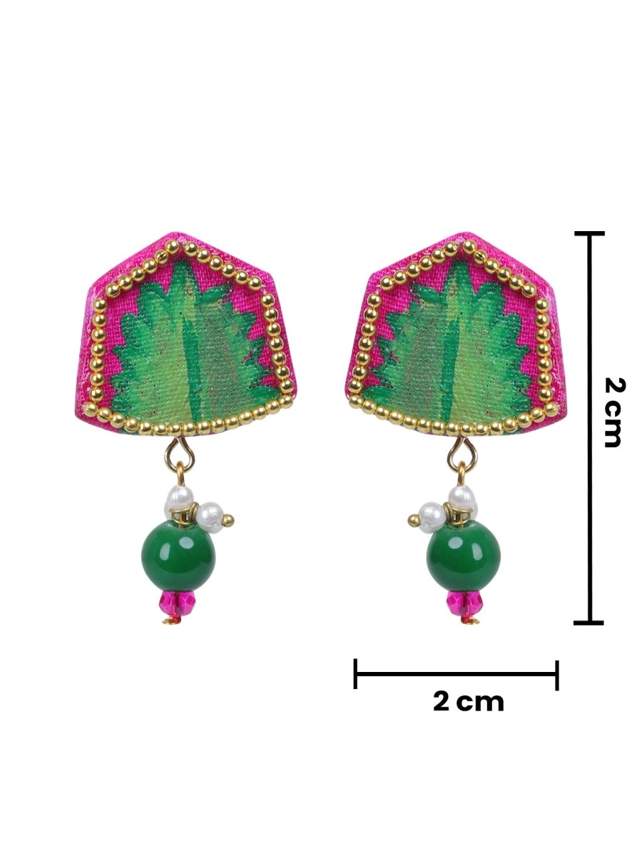 Reni Mini Classic Dark Pink Handmade Stud (Earrings) HP - ER - KHOJ.CITY