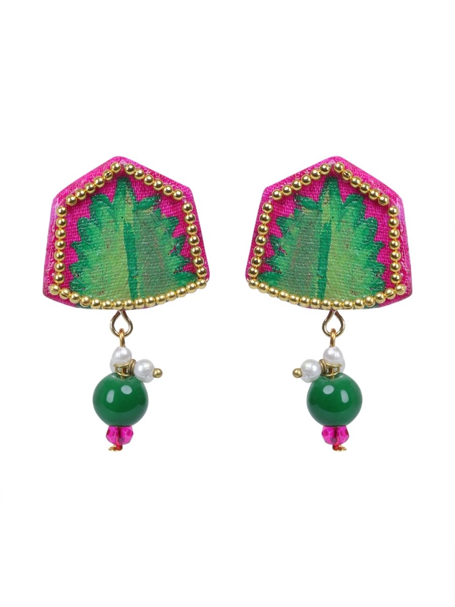 Reni Mini Classic Dark Pink Handmade Stud (Earrings) HP - ER - KHOJ.CITY