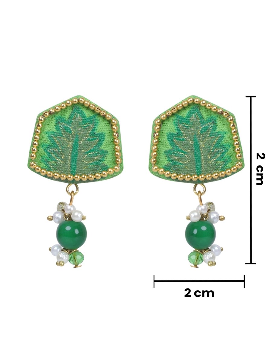 Reni Mini Classic Green Handmade Stud (Earrings) HP - ER - KHOJ.CITY