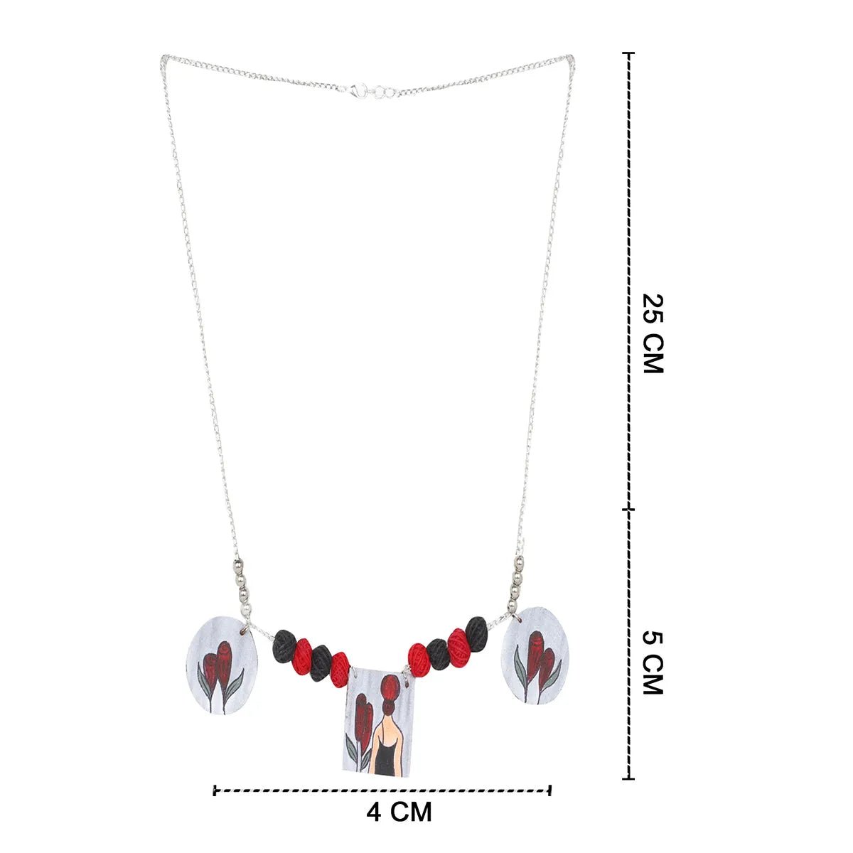 Rosalie Classic Multi Color Hand Painted (Necklace) HP - NP - 089 - KHOJ.CITY