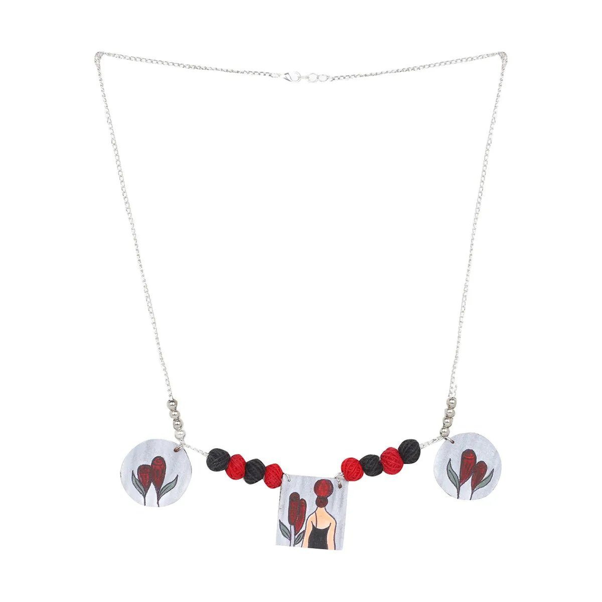 Rosalie Classic Multi Color Hand Painted (Necklace) HP - NP - 089 - KHOJ.CITY