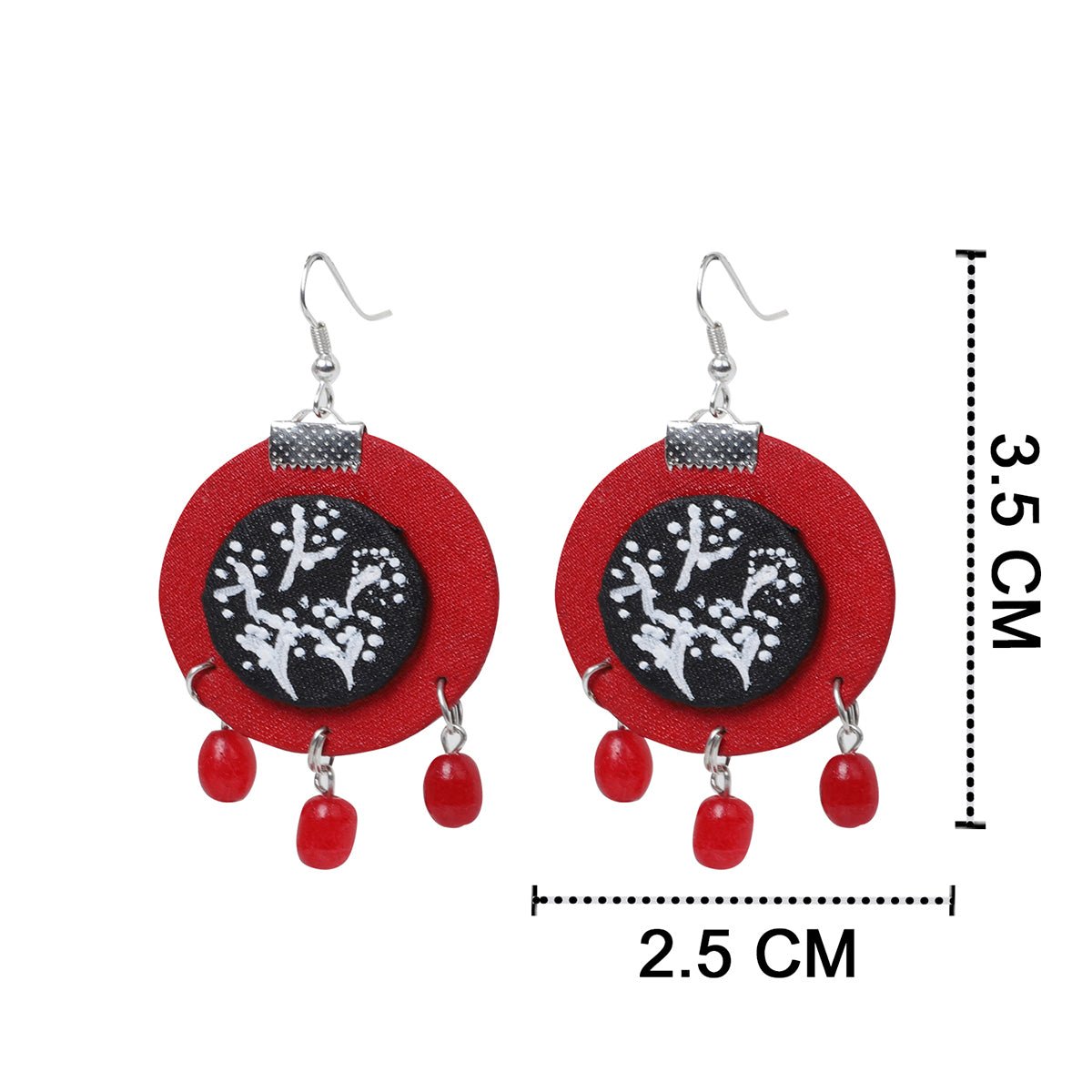 Rosy Traditional Multi Color Hand Painted Drop (Earrings) HP - ER - 172 - KHOJ.CITY