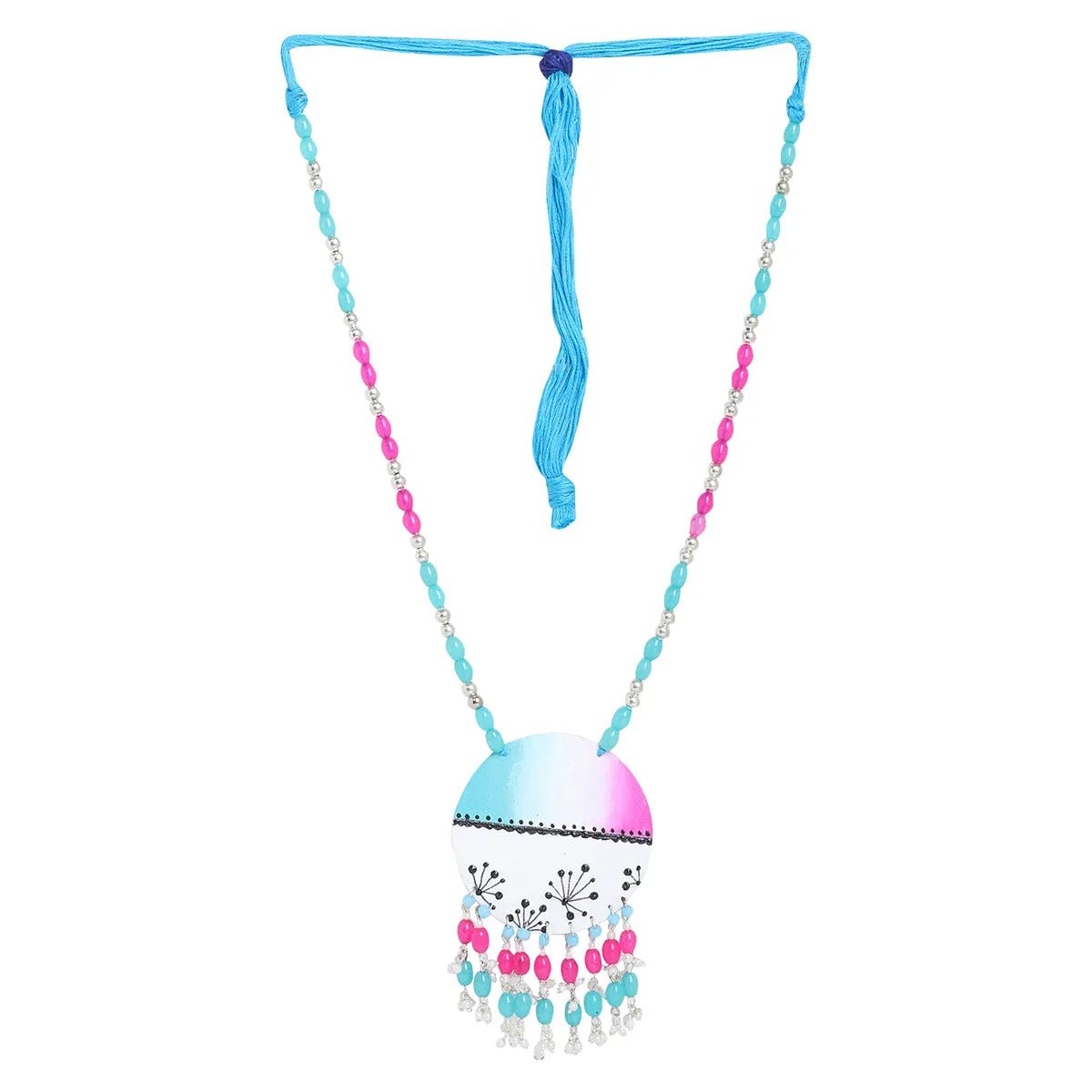 Sage Rosa Blue Classic Handmade (Necklace set) HM - NP - KHOJ.CITY