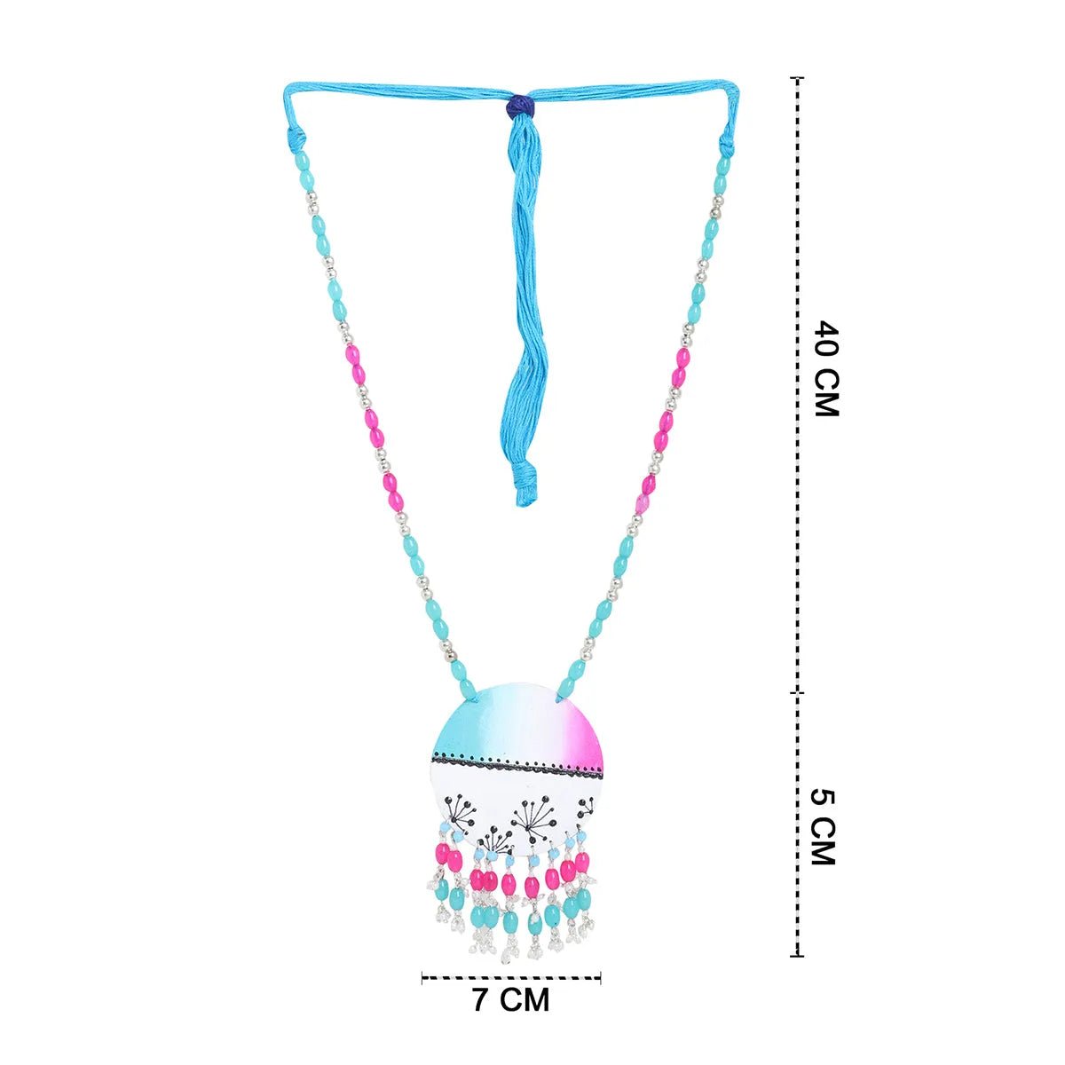 Sage Rosa Blue Classic Handmade (Necklace set) HM - NP - KHOJ.CITY