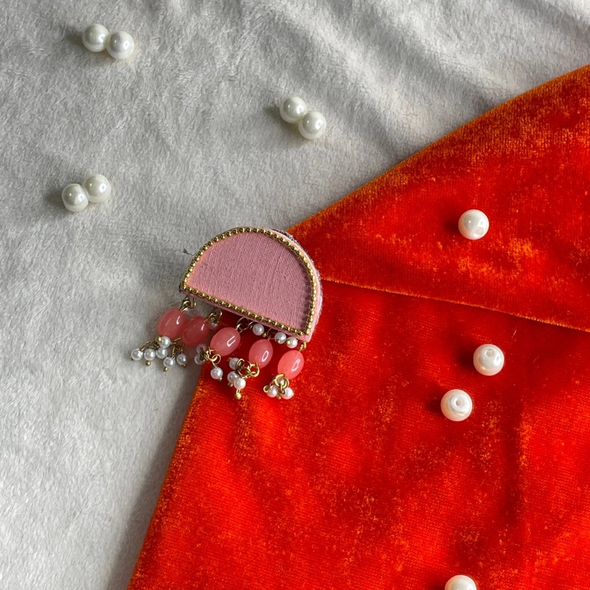 Salmon Multi Color Hand Painted (Brooch) HP - BRO - 008 - KHOJ.CITY