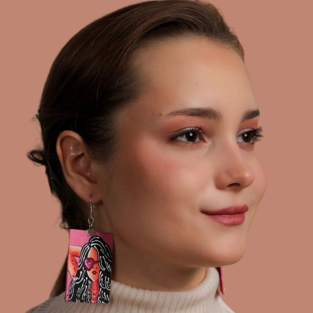 Sassy Urban Naari Bohemian Multi Color Hand Painted Drop (Earrings) HP - ER - 194 - KHOJ.CITY