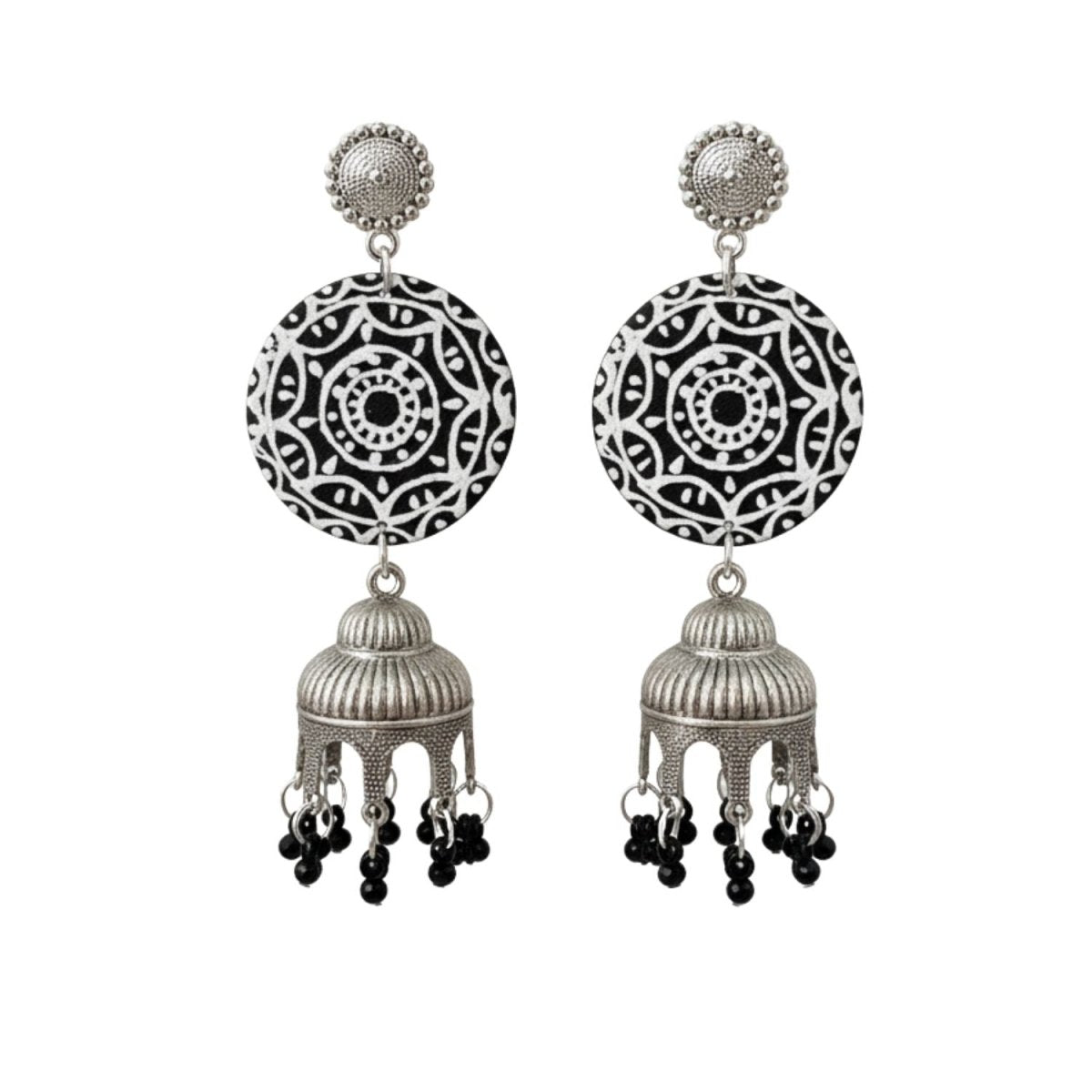 Serene Multi Color Hand Painted Drop (Earrings) HP - ER - KHOJ.CITY