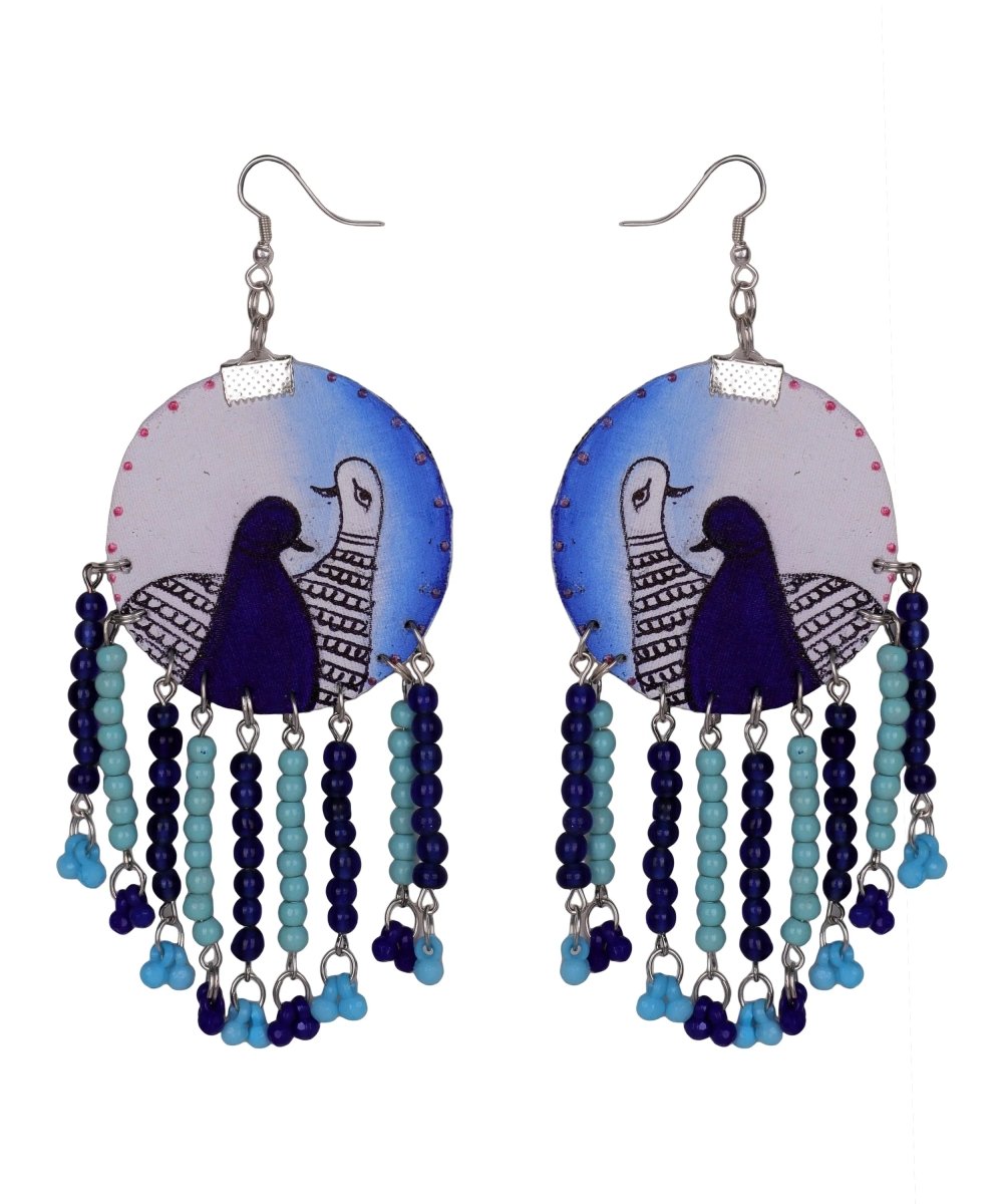 Seville Traditional Multi Color Hand Painted Drop (Earrings) HP - ER - 179 - KHOJ.CITY