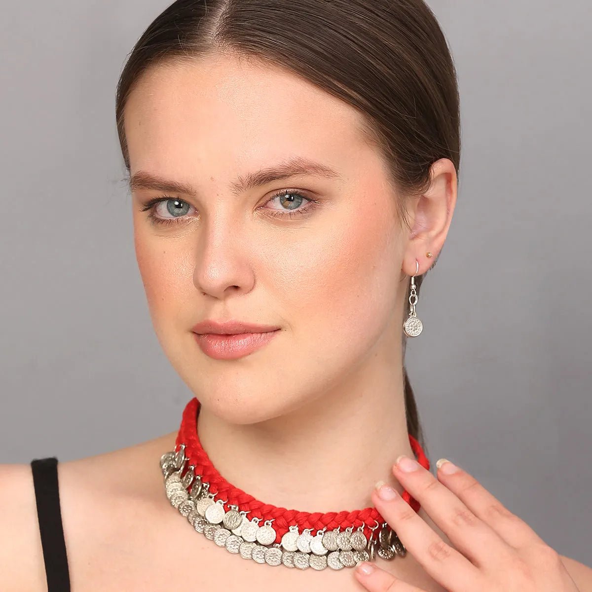 Sikka Silver Bohemian Multi Color Handmade (Choker) HM - NP - KHOJ.CITY