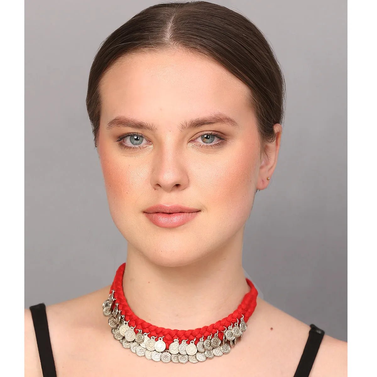 Sikka Silver Bohemian Multi Color Handmade (Choker) HM - NP - KHOJ.CITY