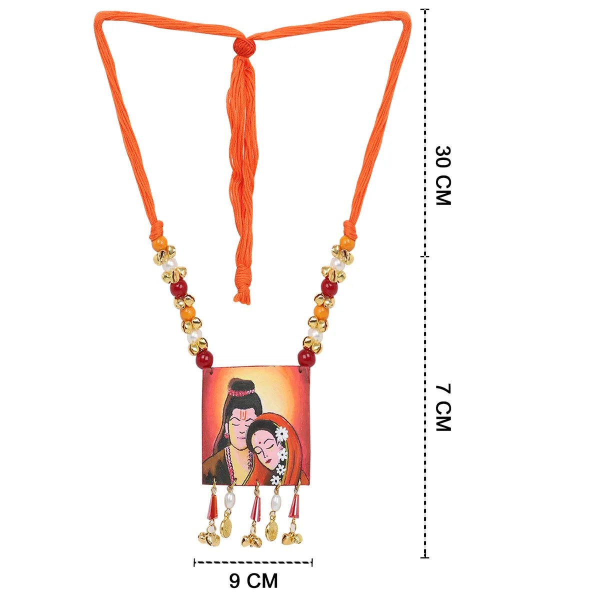 Siya Ram Traditional Multi Color Hand Painted (Necklace) HP - NP - 097 - KHOJ.CITY