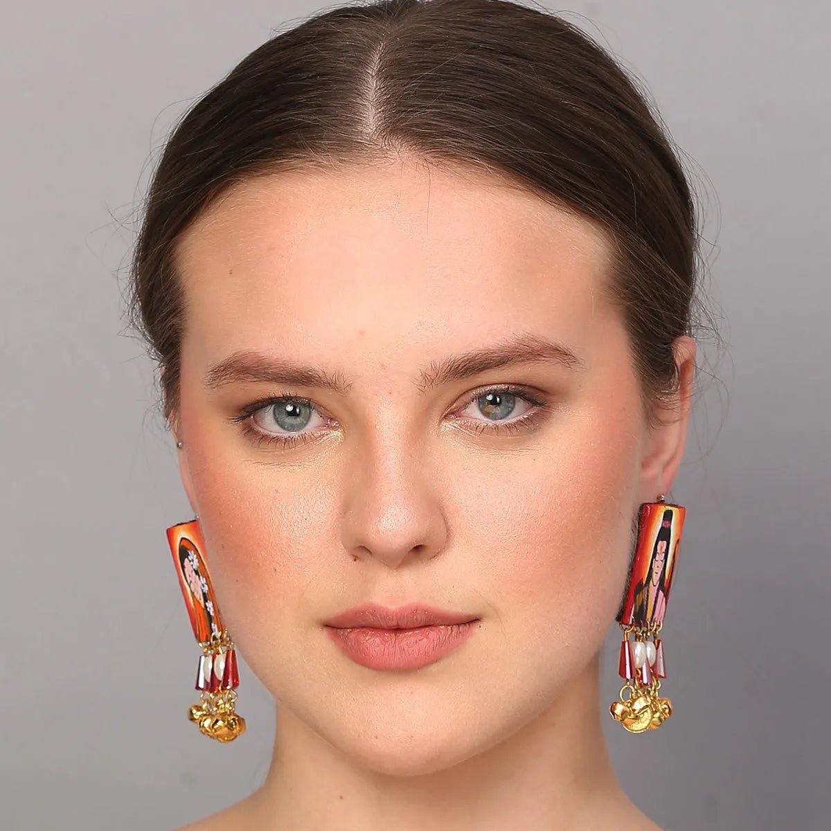 Siya Ram Traditional Multi Color Handmade (Earrings) HP - ER - KHOJ.CITY