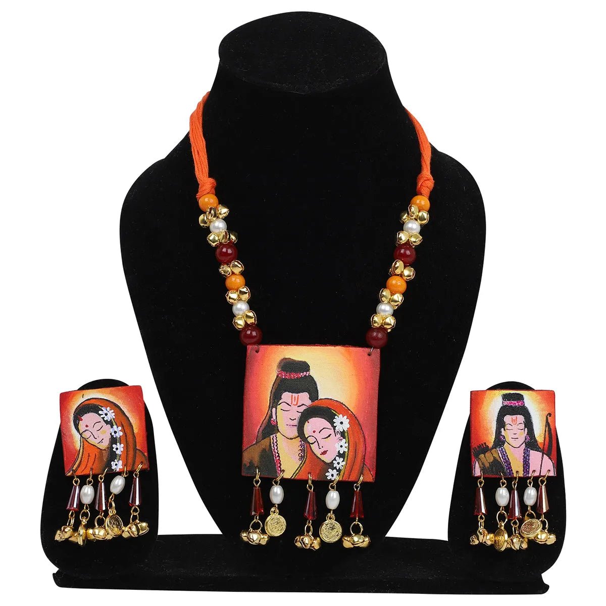 Siya Ram Traditional Multi Color Handmade (Necklace set) HP - NP - KHOJ.CITY