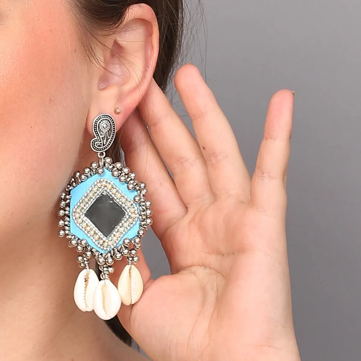 Skye Classic Multi Color Handmade (Earrings) HM - ER - 054 - KHOJ.CITY