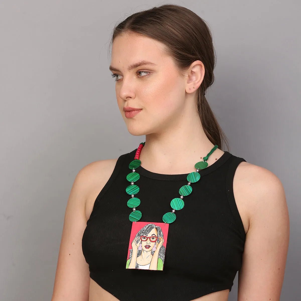 Specs Appeal Urban Naari Bohemian Multi Color Hand Painted (Necklace) HP - NP - 107 - KHOJ.CITY