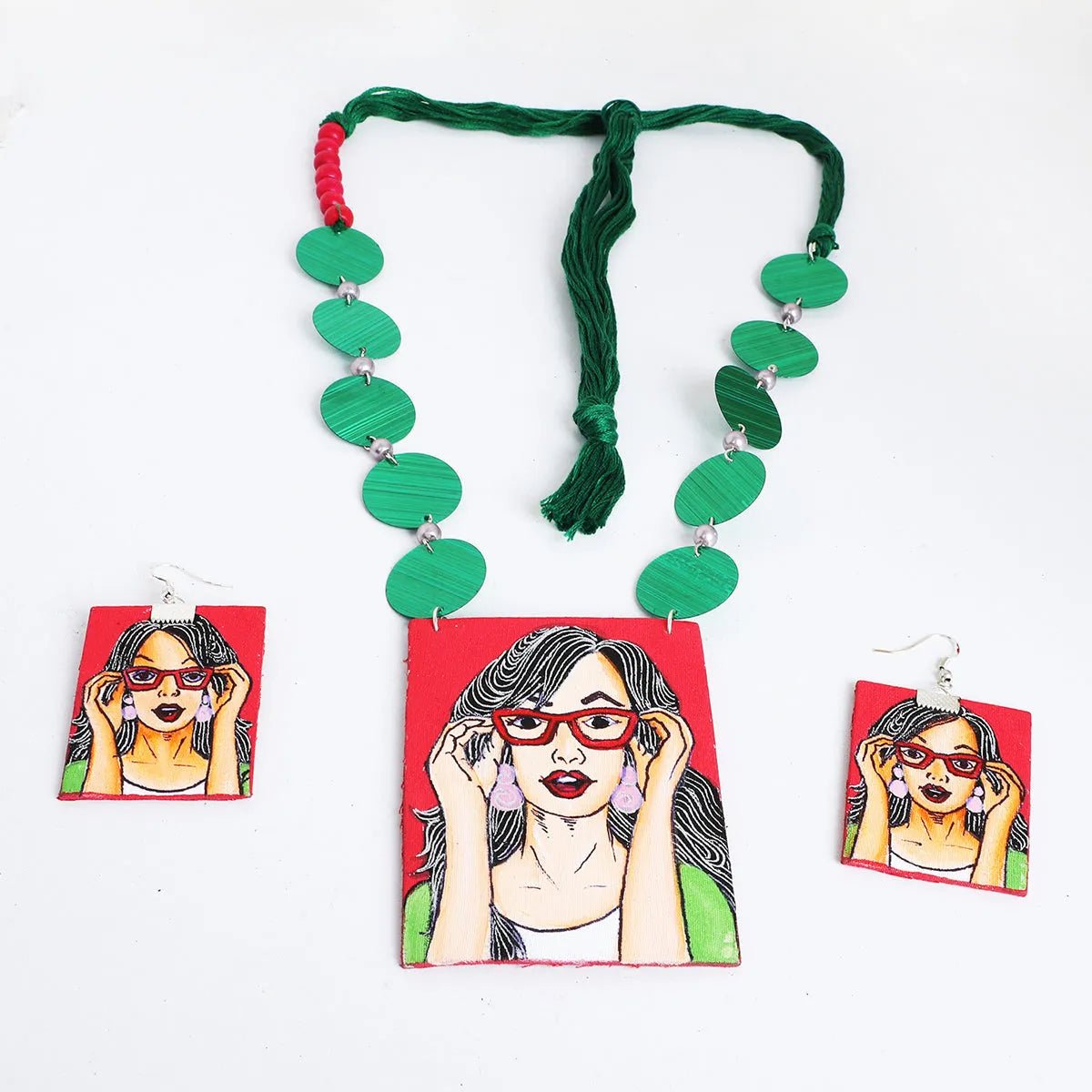 Specs Appeal Urban Naari Bohemian Multi Color Hand Painted (Necklace set) HP - NP - KHOJ.CITY