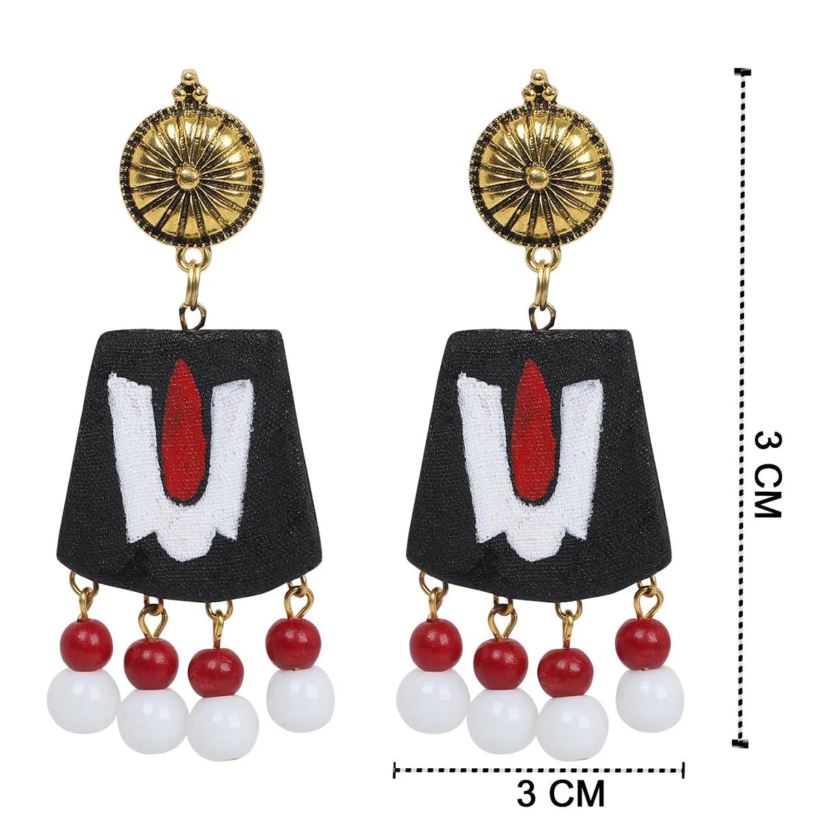 Tilak Puri Jagannath Traditional Multi Color Hand Painted Drop (Earrings) HP - ER - 155 - KHOJ.CITY