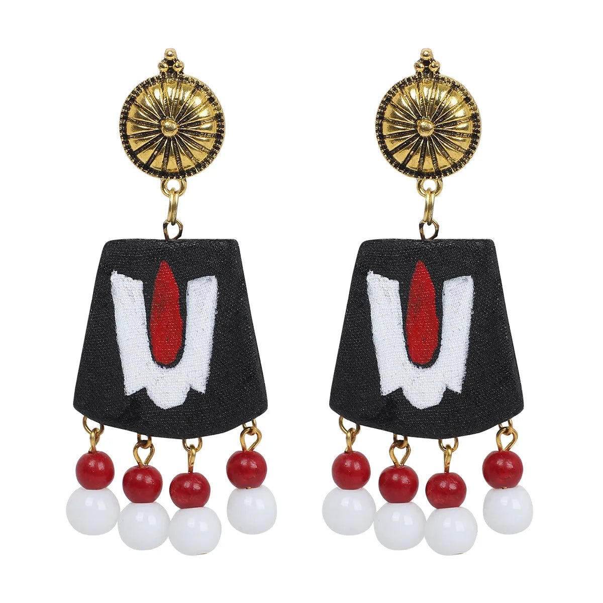 Tilak Puri Jagannath Traditional Multi Color Hand Painted Drop (Earrings) HP - ER - 155 - KHOJ.CITY