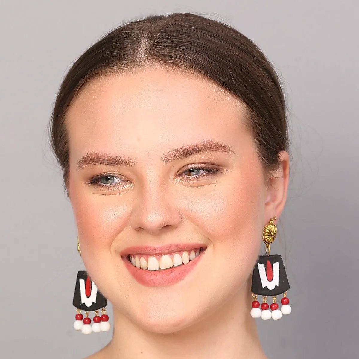 Tilak Puri Jagannath Traditional Multi Color Hand Painted Drop (Earrings) HP - ER - 155 - KHOJ.CITY