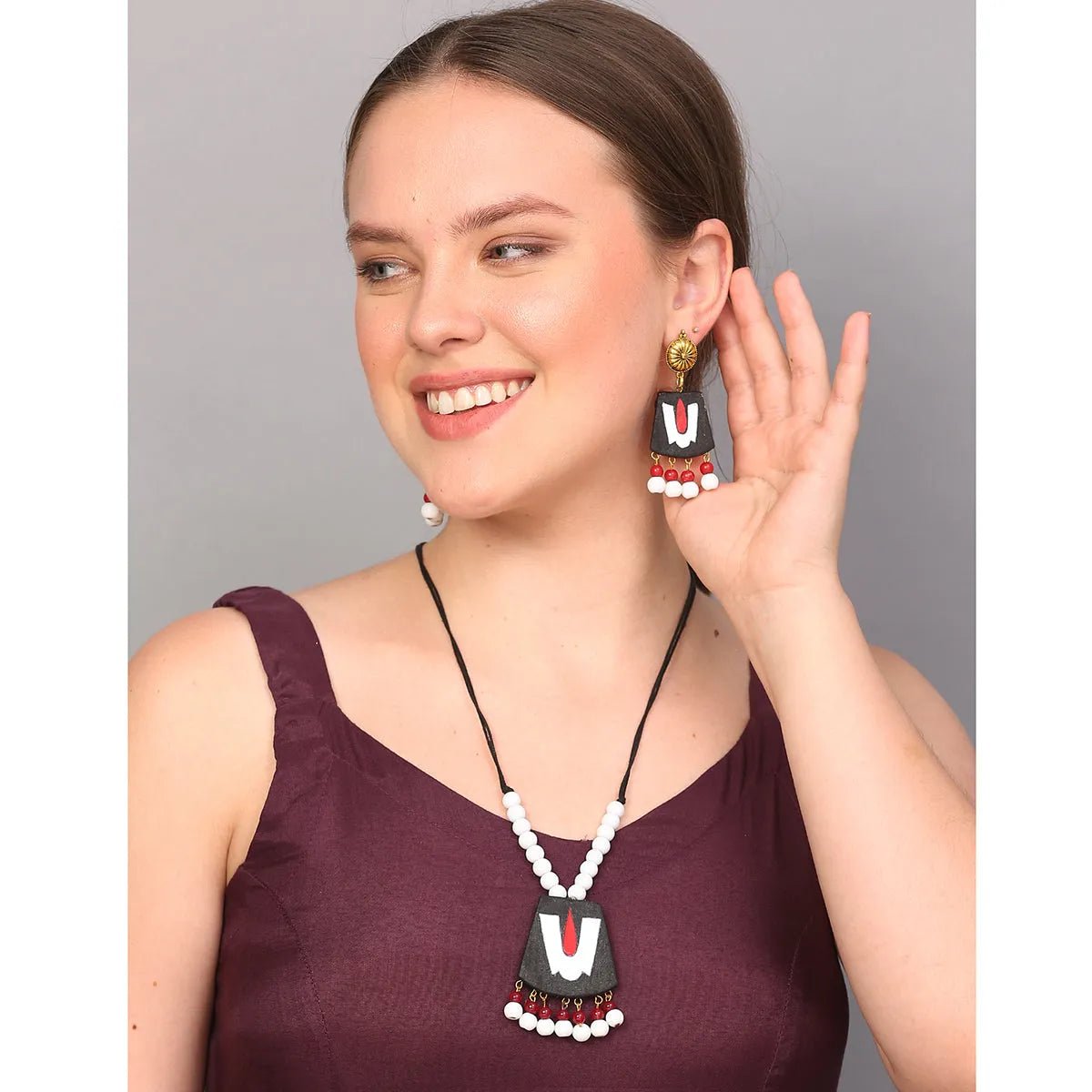 Tilak Traditional Multi Color Handmade (Necklace set) HM - NP - KHOJ.CITY