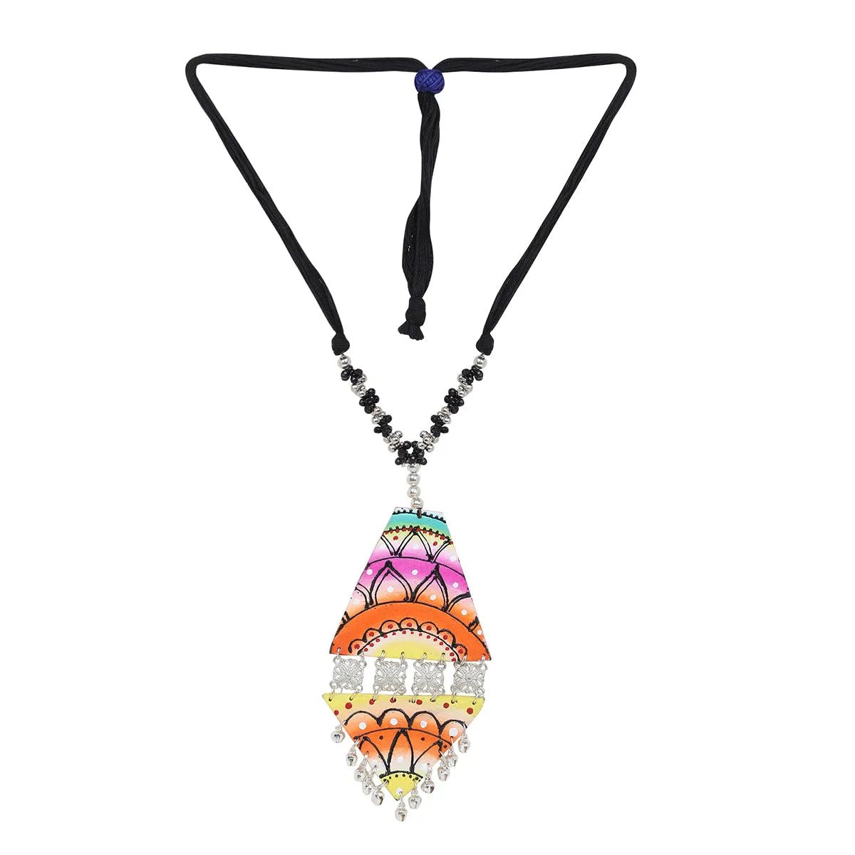Triangular Bohemian Multi Color Handmade (Necklace) HM - NP - KHOJ.CITY