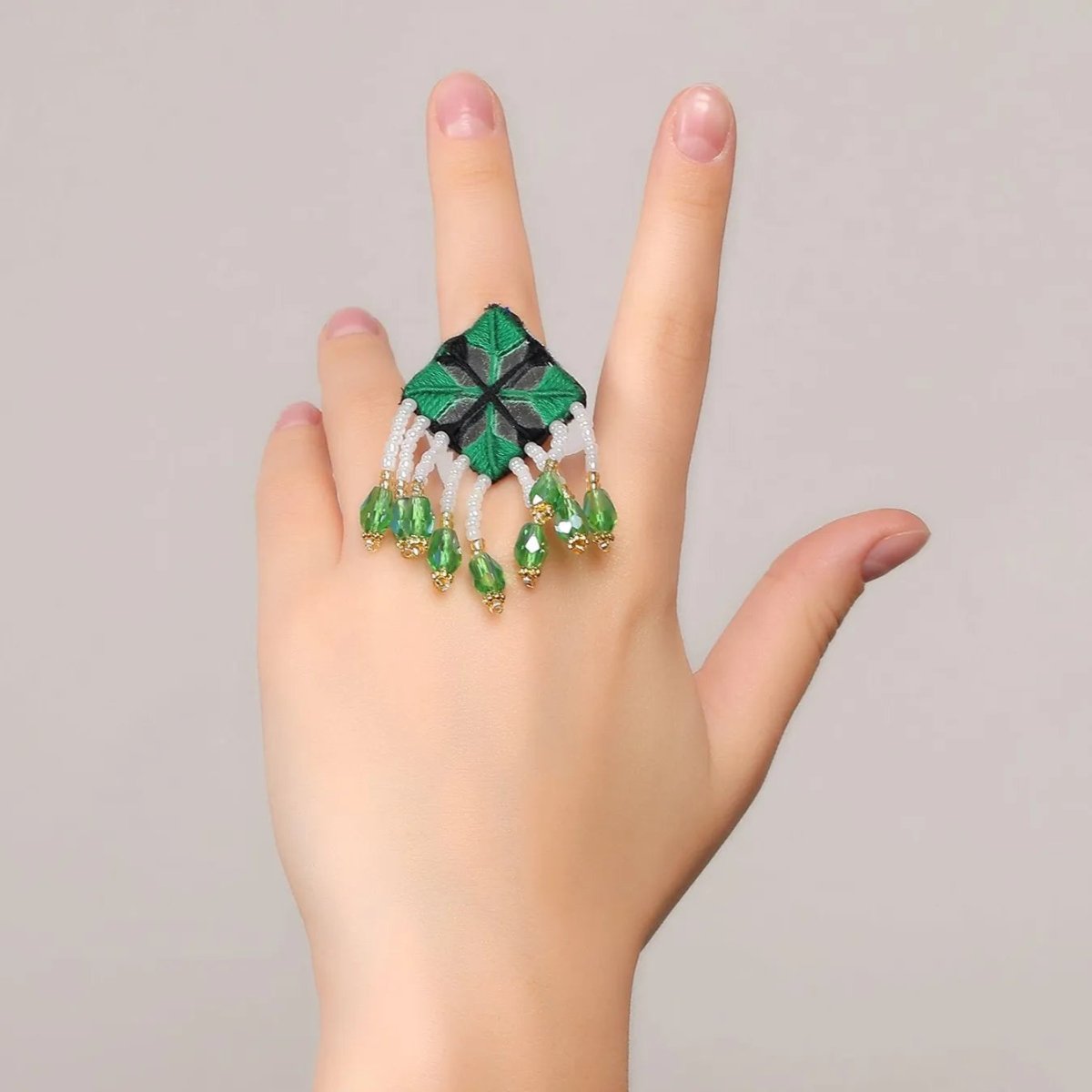 Vajra Classic Multi Color Handmade (Ring) HM - RG - 003 - KHOJ.CITY