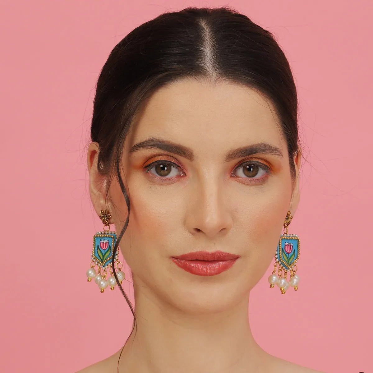 Waffa Classic Blue Handmade Drop (Earrings) HP - ER - KHOJ.CITY