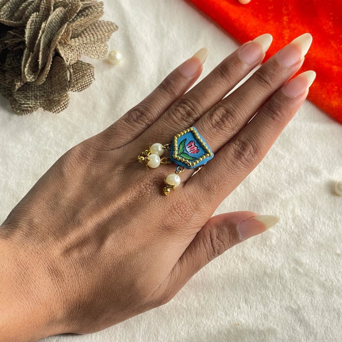 Waffa Classic Multi Color Hand Painted (Ring) HP - RG - 018 - KHOJ.CITY