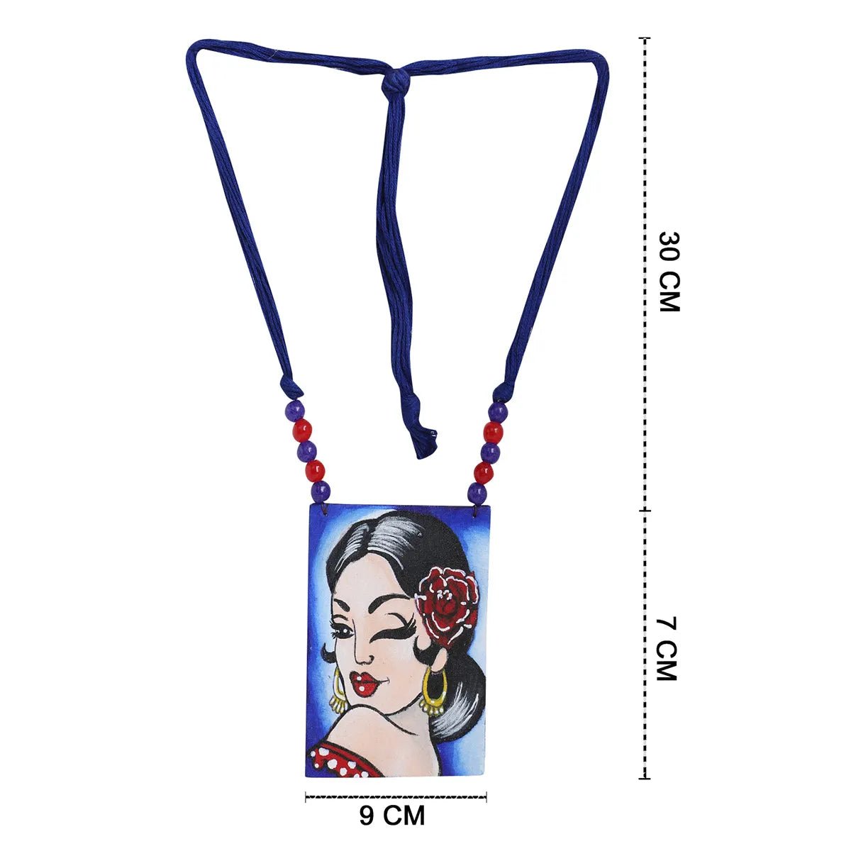 Winky Urban Naari Bohemian Multi Color Hand Painted (Necklace) HP - NP - 104 - KHOJ.CITY