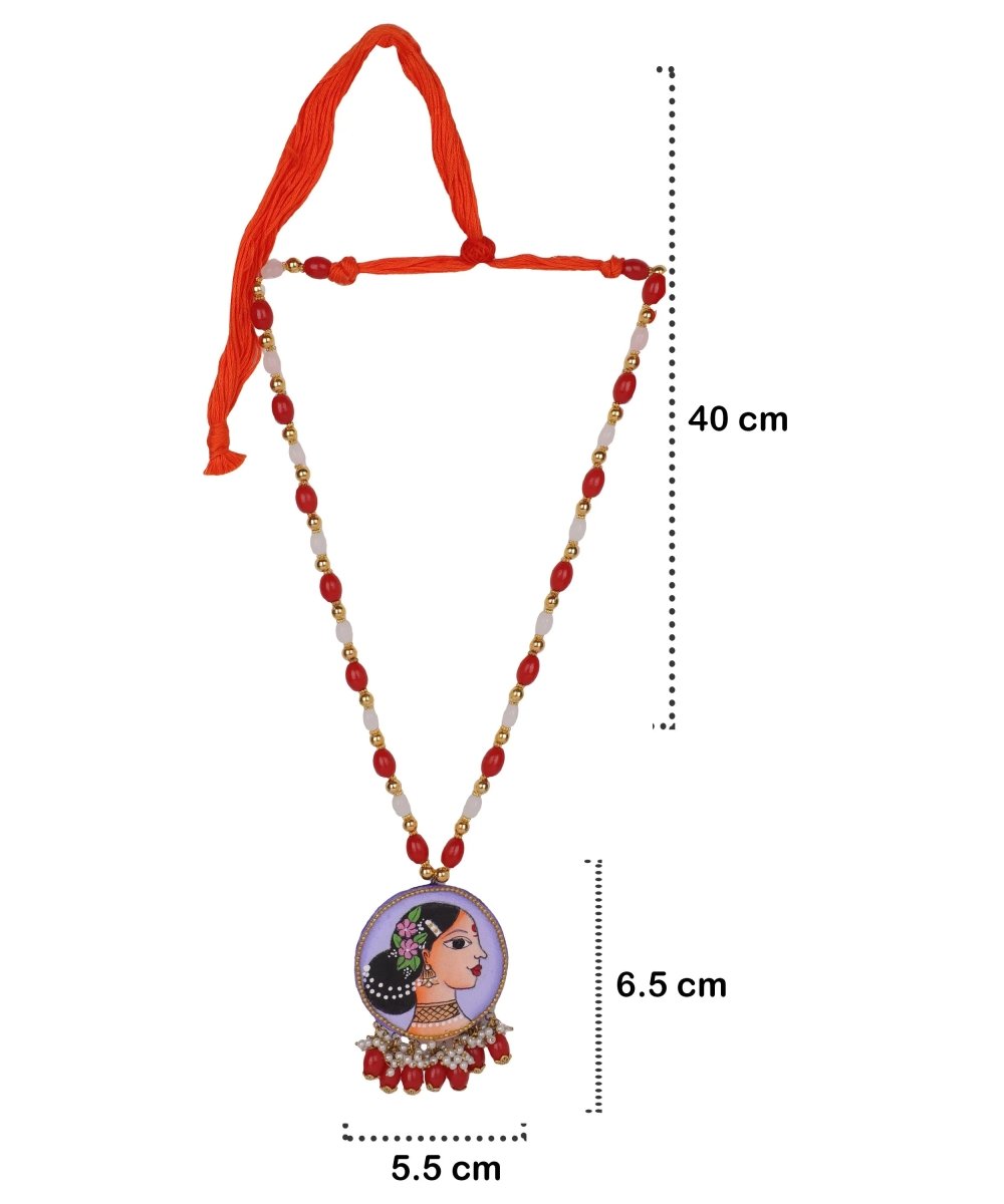 Yogini Classic Hand Painted (Necklace Set) HP - NP - 157 - KHOJ.CITY