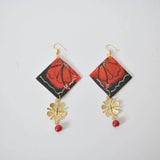 Amod Handpainted Red (Earrings) - KHOJ.CITY