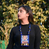 Aqua Marina Handpainted Blue (Necklace) - KHOJ.CITY