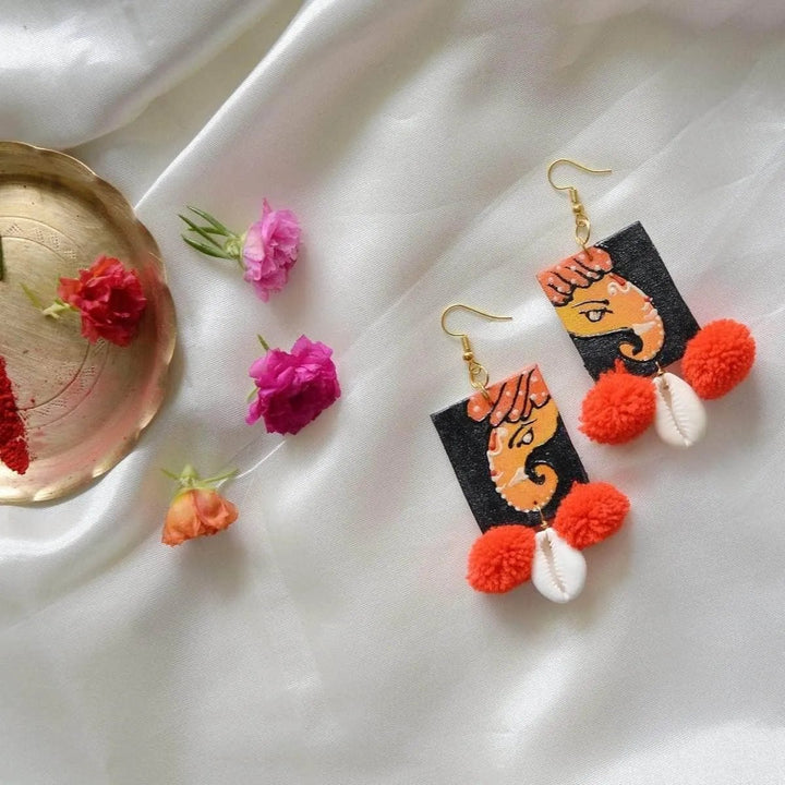 Avnish Traditional Multi Color Hand Painted Drop (Earrings) HP-ER-017