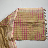 Bengal Mix Cotton Saree (Beige) - KHOJ.CITY