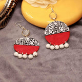 Caesar Classy Handpainted Red (Earrings) - KHOJ.CITY