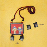 Divine Love Handpainted Red (Necklace) set - KHOJ.CITY