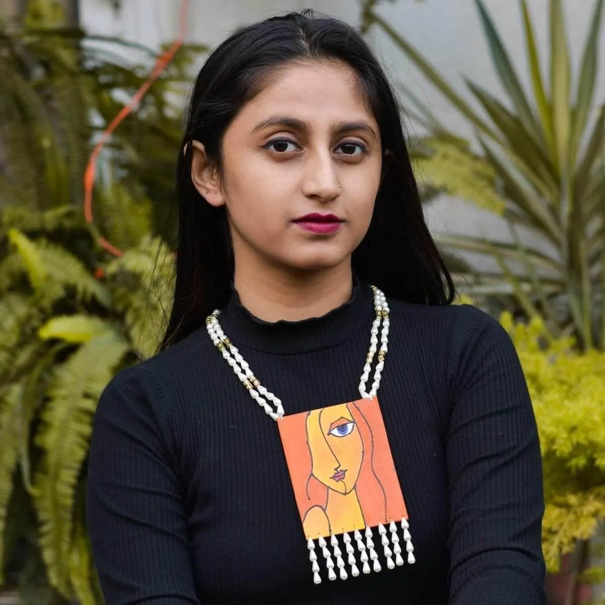 Dreamland Dream Girl Classic Multi Color Hand Painted (Necklace Set) HP - NP - 035 - KHOJ.CITY