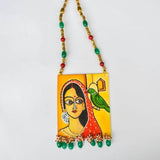 Eswaria Handpainted Yellow and Red (Necklace) - KHOJ.CITY