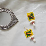 Gopala Handpainted Yellow (Earrings) - KHOJ.CITY