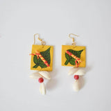 Gopala Handpainted Yellow (Earrings) - KHOJ.CITY