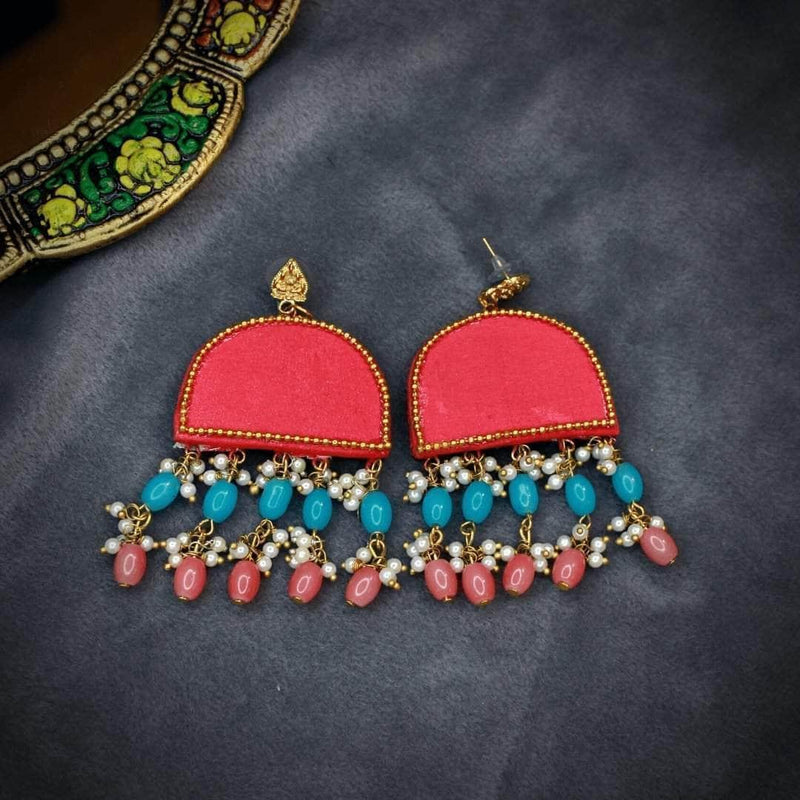 Hasti Handpainted Red (Earrings) - KHOJ.CITY