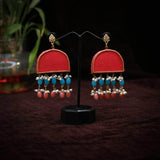 Hasti Handpainted Red (Earrings) - KHOJ.CITY