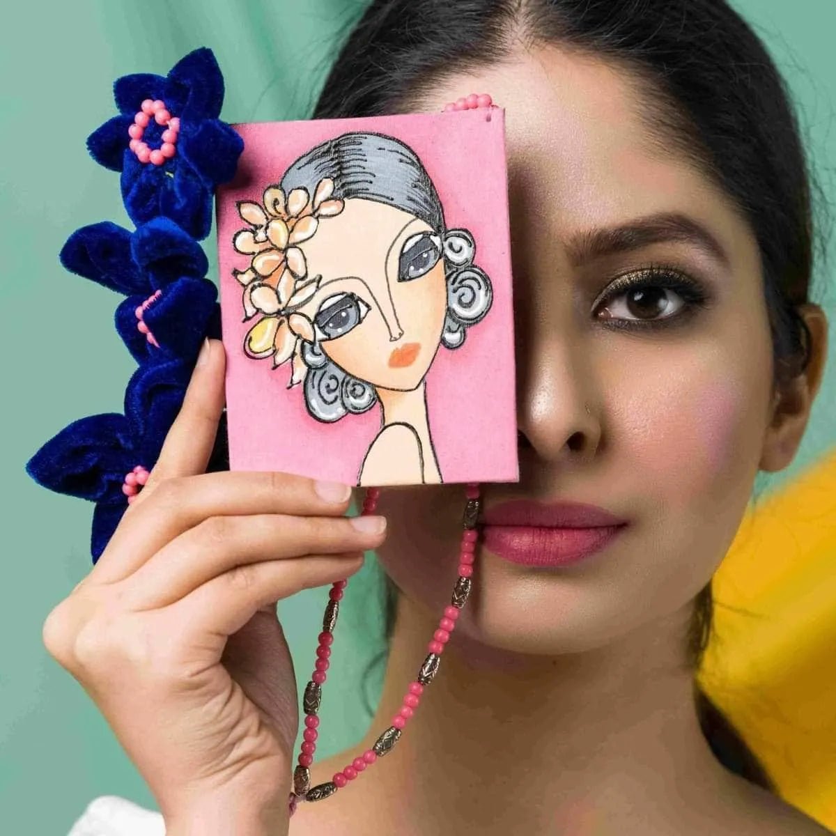 Jiera Bohemian Multi Color Hand Painted (Necklace) HP - NP - 047 - KHOJ.CITY